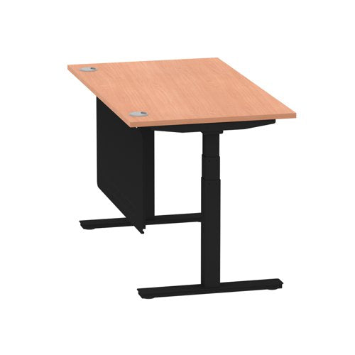 Air 1400x800 Adj Desk Cbl ModPan BKBK