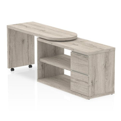 Fleur Smart Storage Desk Grey Oak