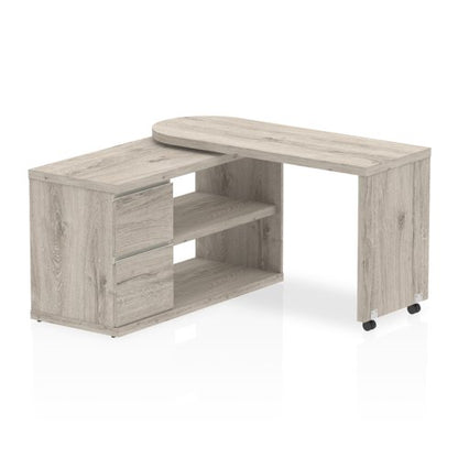 Fleur Smart Storage Desk Grey Oak