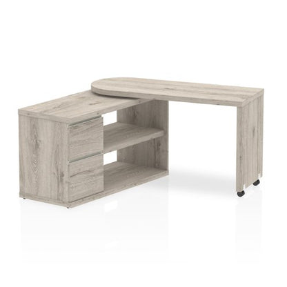 Fleur Smart Storage Desk Grey Oak