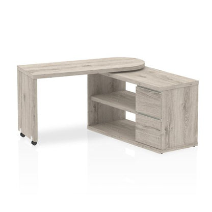 Fleur Smart Storage Desk Grey Oak