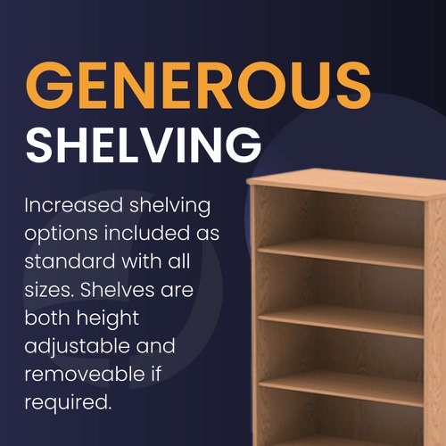 Impulse 1600mm Bookcase Walnut