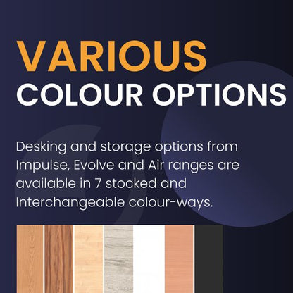 Impulse 800mm Desk High Ped Maple