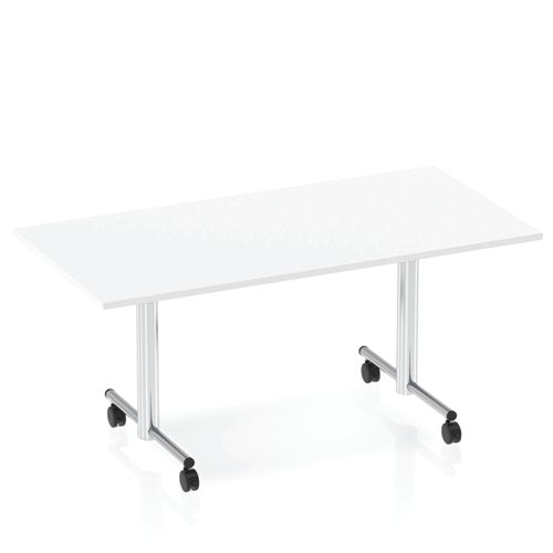 Impulse 1600mm Flip Top Rec Table WHT