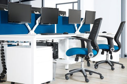 Steel Mobile Pedestal White