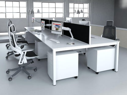 Steel Mobile Pedestal White