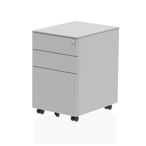 Steel Mobile Pedestal Silver
