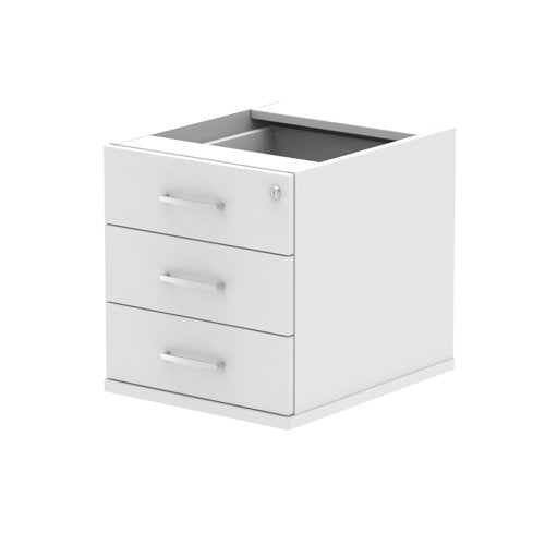Impulse 3drw Fixed Pedestal White