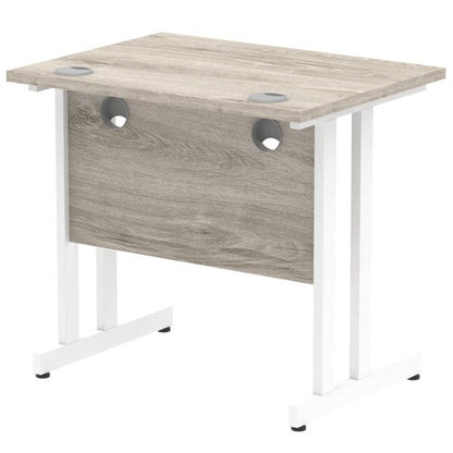 Impulse 800x600 Desk GY Oak WH Leg