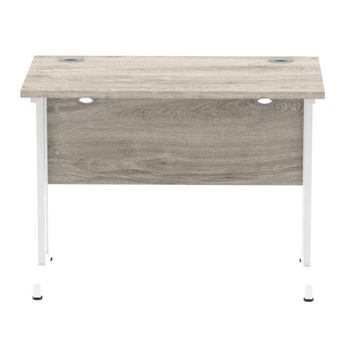 Impulse 1000x600 Desk GY Oak WH Leg