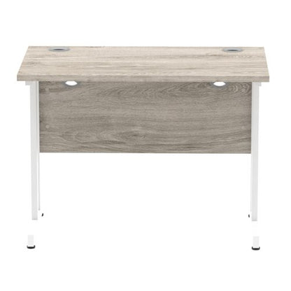 Impulse 1000x600 Desk GY Oak WH Leg