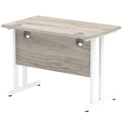 Impulse 1000x600 Desk GY Oak WH Leg