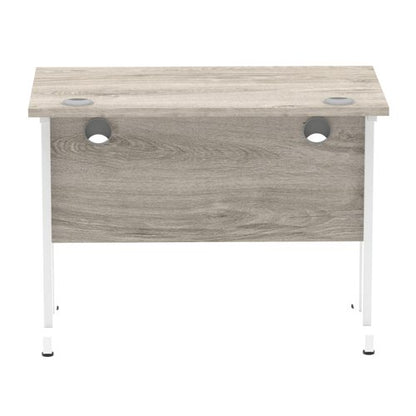Impulse 1000x600 Desk GY Oak WH Leg