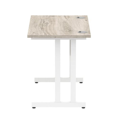 Impulse 1000x600 Desk GY Oak WH Leg