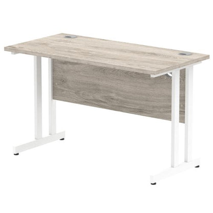 Impulse 1200x600 Desk GY Oak WH Leg