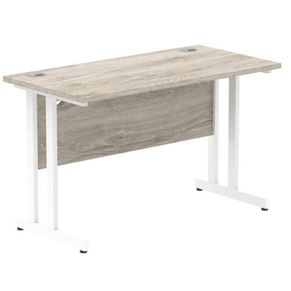 Impulse 1200x600 Desk GY Oak WH Leg