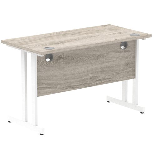 Impulse 1200x600 Desk GY Oak WH Leg