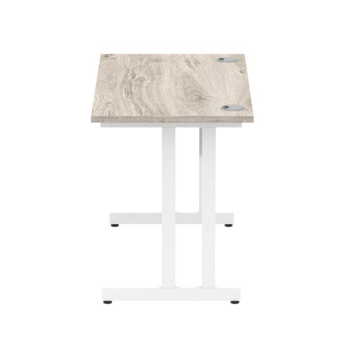 Impulse 1200x600 Desk GY Oak WH Leg