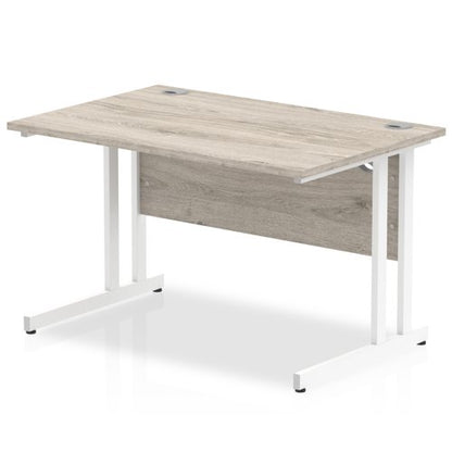 Impulse 1200x800 Desk GY Oak WH Leg