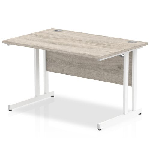 Impulse 1200x800 Desk GY Oak WH Leg