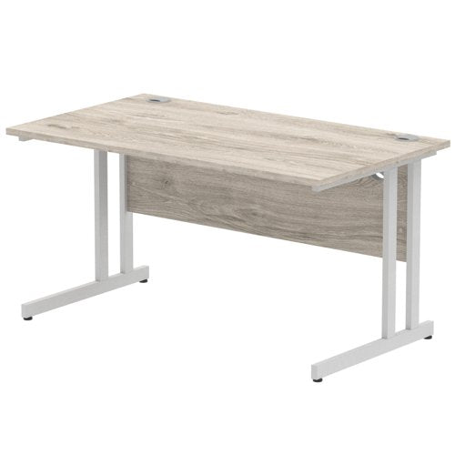 Impulse 1400x800 Desk GY Oak SL Leg