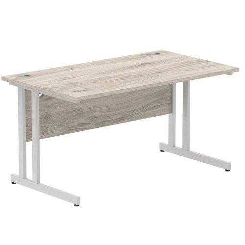 Impulse 1400x800 Desk GY Oak SL Leg