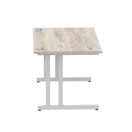 Impulse 1400x800 Desk GY Oak SL Leg