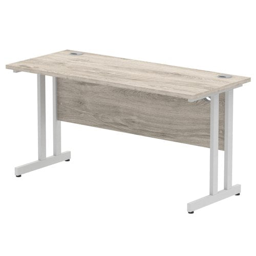 Impulse 1400x600 Desk GY Oak SL Leg