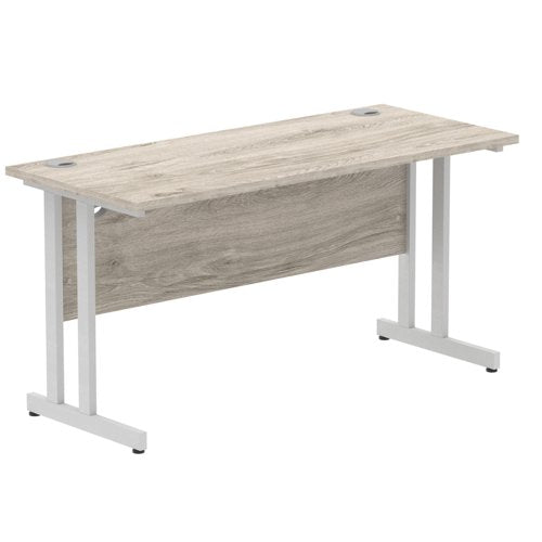 Impulse 1400x600 Desk GY Oak SL Leg