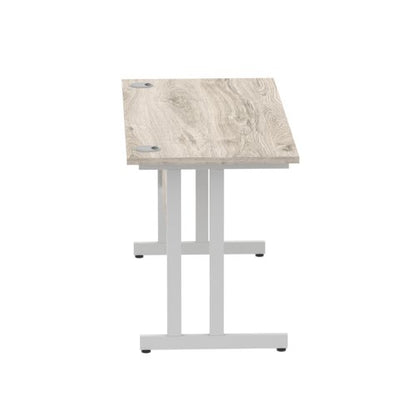 Impulse 1400x600 Desk GY Oak SL Leg