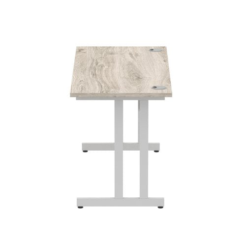 Impulse 1400x600 Desk GY Oak SL Leg