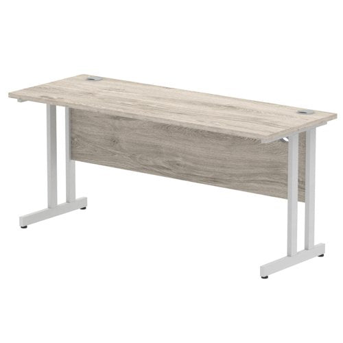 Impulse 1600x600 Desk GY Oak SL Leg