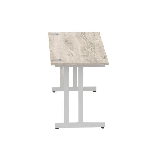 Impulse 1600x600 Desk GY Oak SL Leg