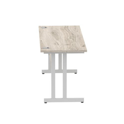Impulse 1600x600 Desk GY Oak SL Leg