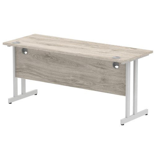 Impulse 1600x600 Desk GY Oak SL Leg