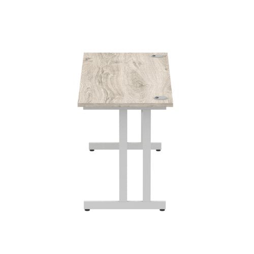 Impulse 1600x600 Desk GY Oak SL Leg