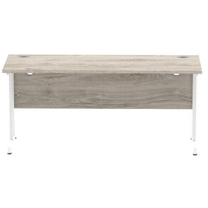 Impulse 1600x600 Desk GY Oak WH Leg