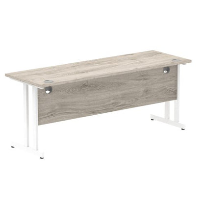 Impulse 1800x600 Desk GY Oak WH Leg