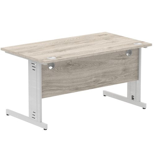 Impulse 1400x800 GY Oak SL Cable Leg