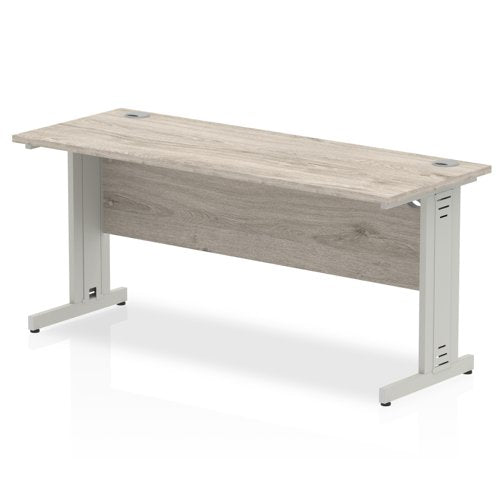 Impulse 1600x600 GY Oak SL Cable Leg