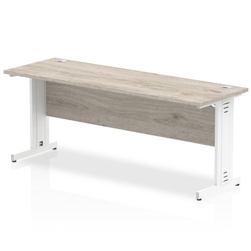 Impulse 1800x600 GY Oak WH Cable Leg