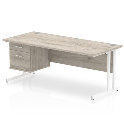 Impulse 1800X800 Desk 1X2 FixPed GOWH