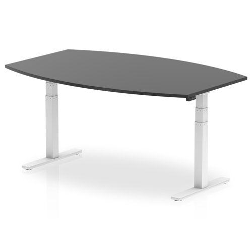 HighGloss 1800 Writabe Tble BK WH Leg