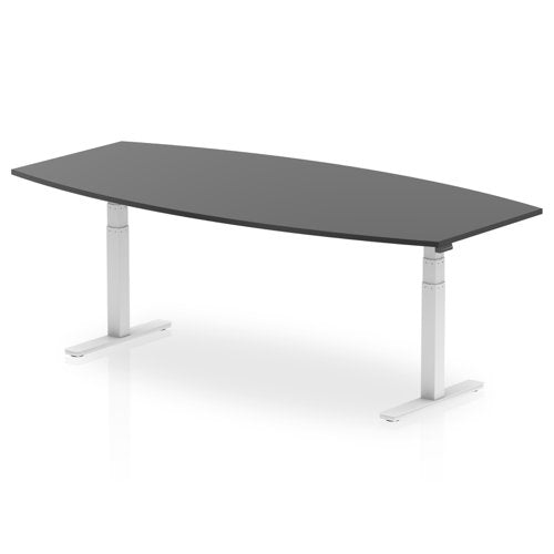 HighGloss 2400 Writabe Tble BK WH Leg