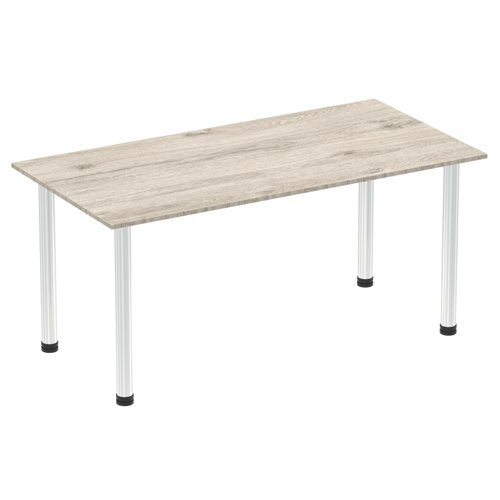 Impulse 1600mm Table GY Oak CH Leg