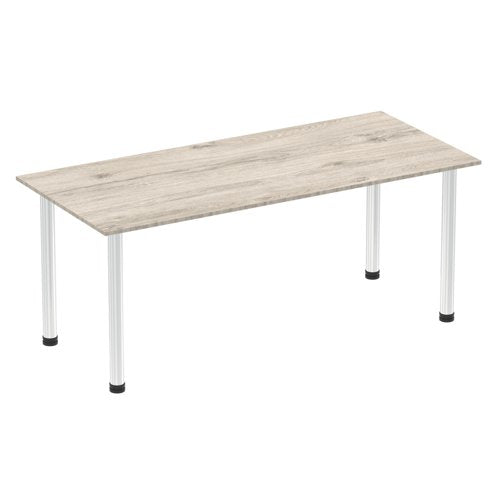 Impulse 1800mm Table GY Oak CH Leg