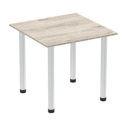 Impulse 800 Sq Tbl GY Oak Alum Leg