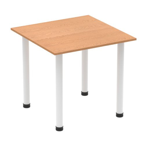 Impulse 800 Sq Tbl Oak WH Leg