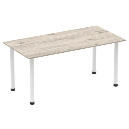 Impulse 1600mm Table GY Oak WH Leg