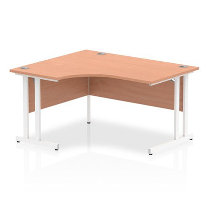Impulse 1400 LCres Desk Beech WH Leg
